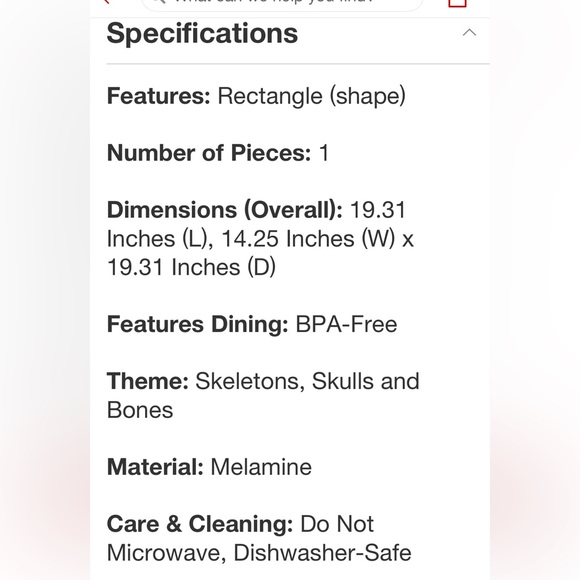 JOHN DERIAN NWT bone to pick melamine rectangle serving tray -19x14 - Picture 6 of 6